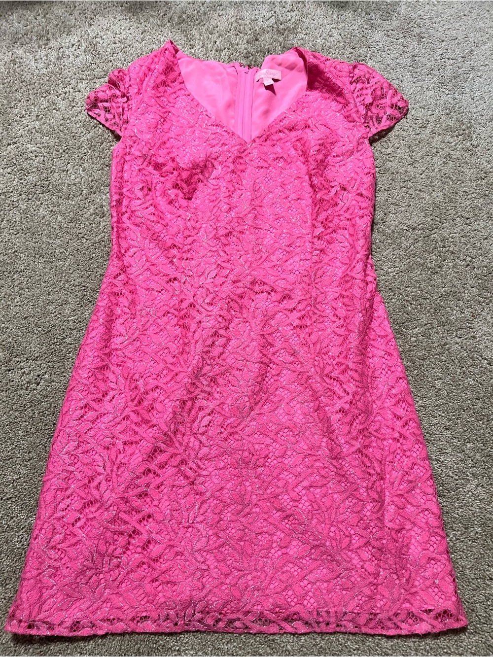 Bright Hot Pink Lily Pulitzer Lace Dress!